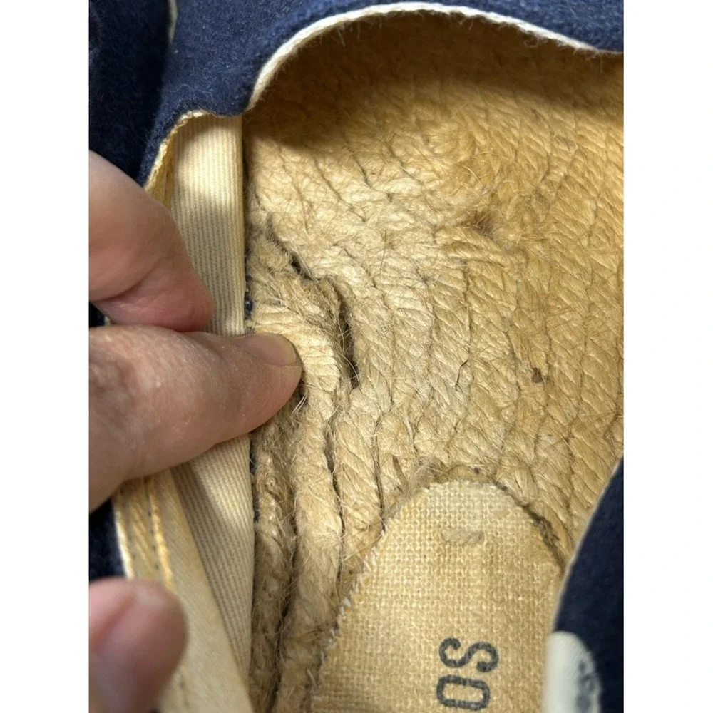 Soludos Navy Blue Citrus Fruit‎ Embroidered Espadrilles Size 7.5 Summer Shoe